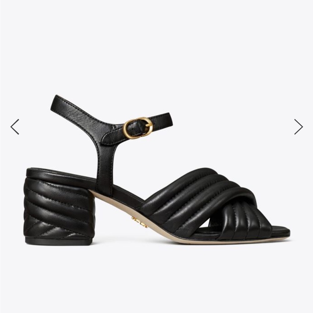 Tory Burch Kira Quilted Heeled Sandals - Picture 2 of 3